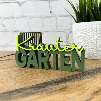 3D Schriftzug Kräuter Garten