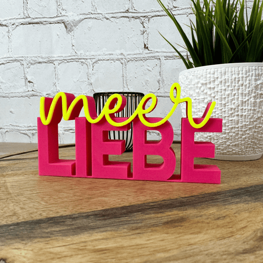 3D Schriftzug meer Liebe