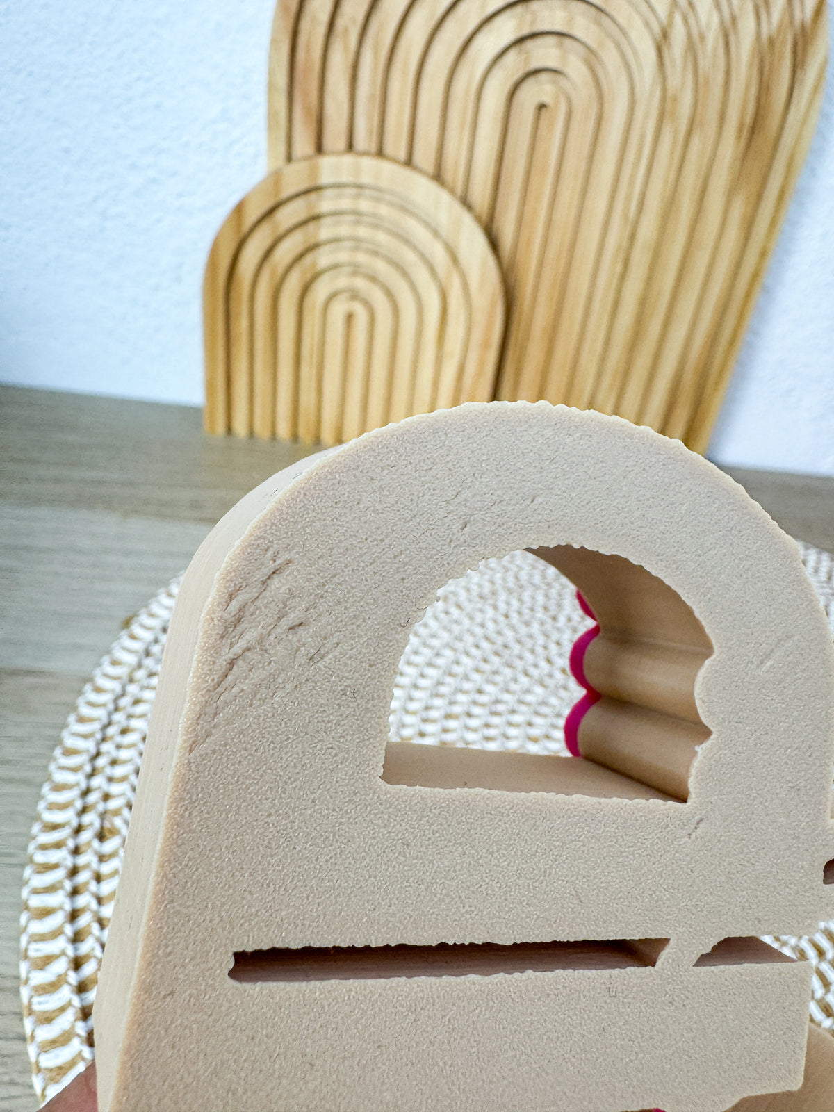 3D Schriftzug Pipi Kaka Land Beige-Pink – B-Ware