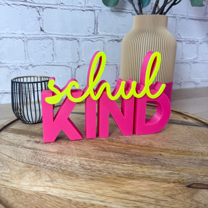 3D Schriftzug Schulkind