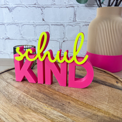 3D Schriftzug Schulkind