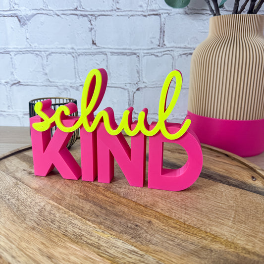 3D Schriftzug Schulkind
