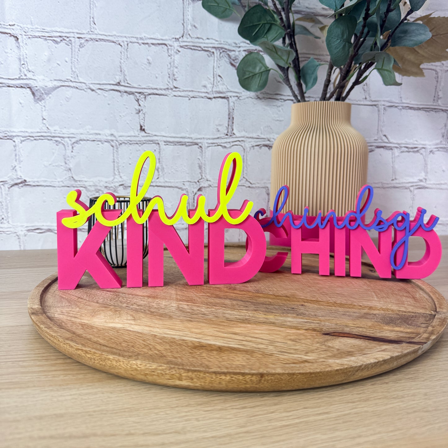 3D Schriftzug Schulkind