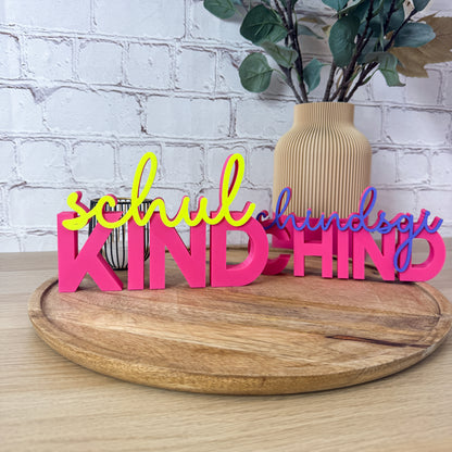 3D Schriftzug Schulkind