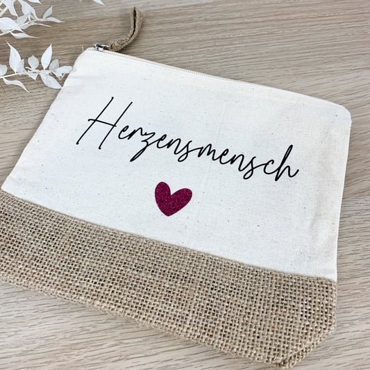 kosmetiktasche herzensmensch 