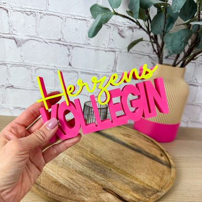 3D Schriftzug Herzens Kollegin