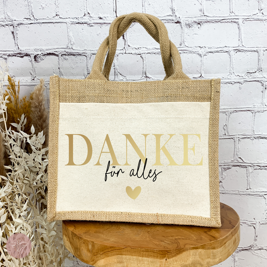 Jutetasche Danke für alles