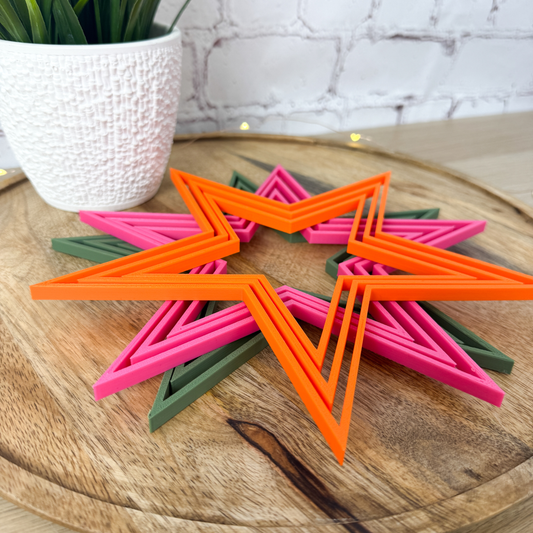 3D Sterne Deko - Weihnachtssterne für den Aventskranz oder dein Zuhause