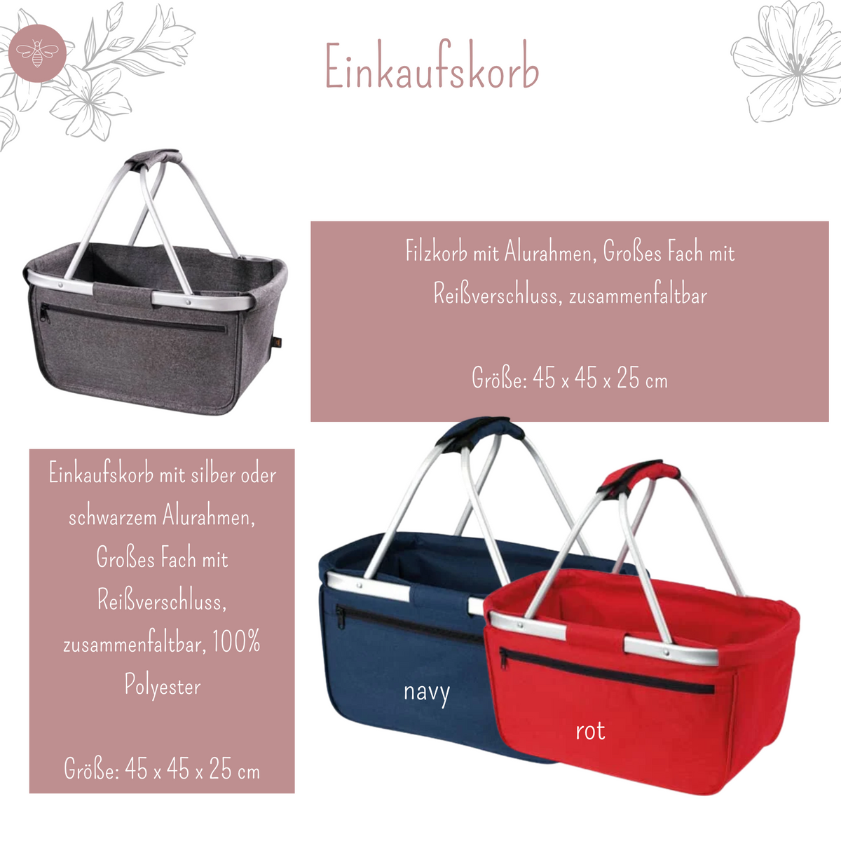 Einkaufskorb Omas sind wie Mamas nur mit Puderzucker