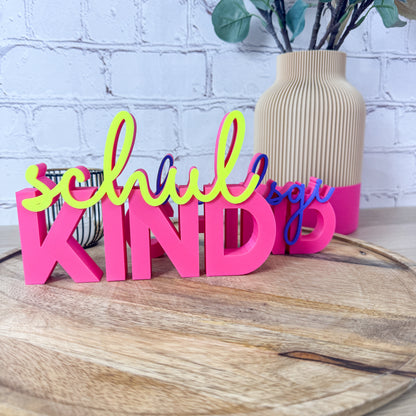 3D Schriftzug Schulkind