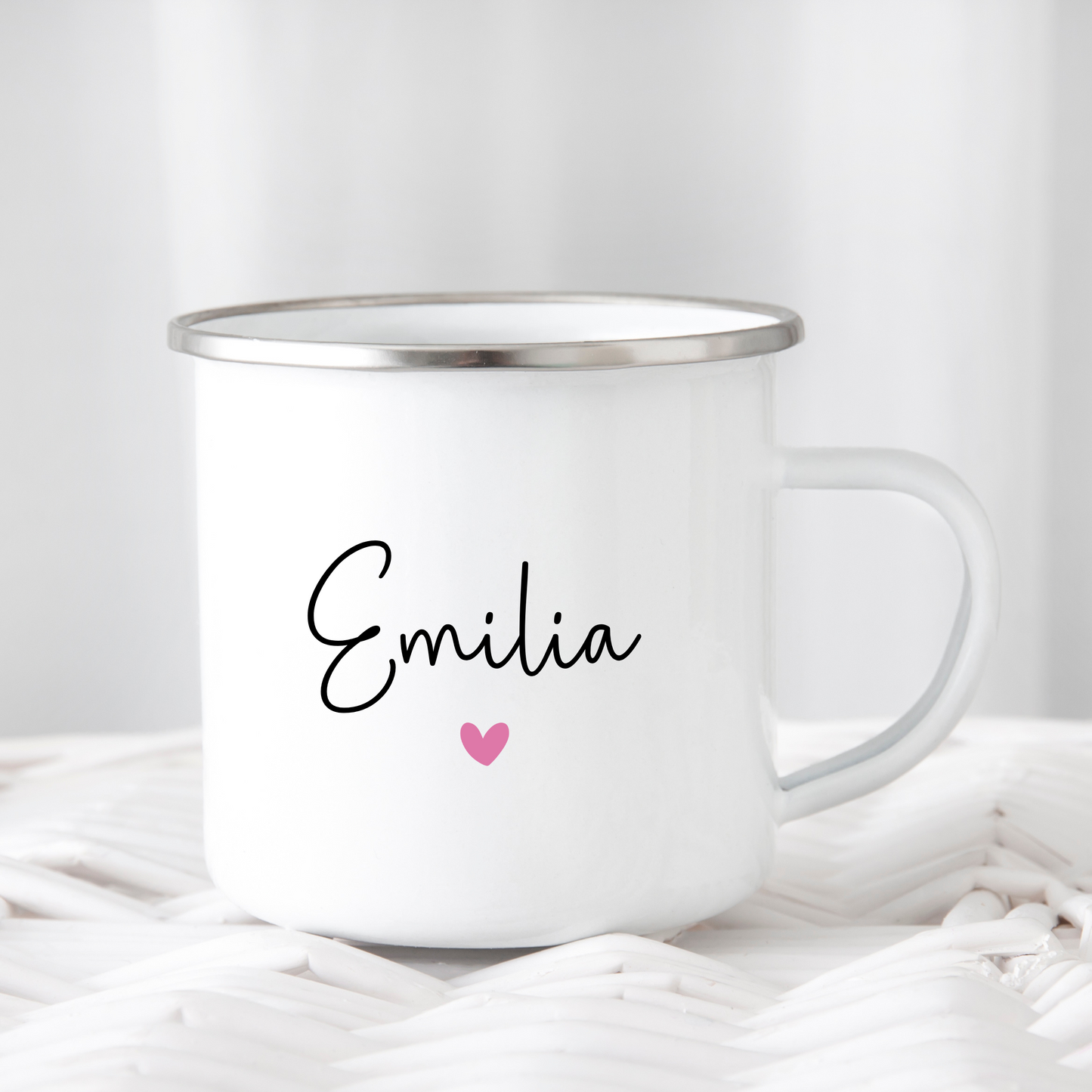 Emaille Tasse Name