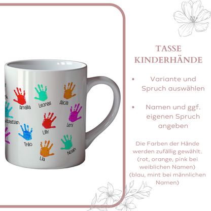 Tasse Handabdrücke