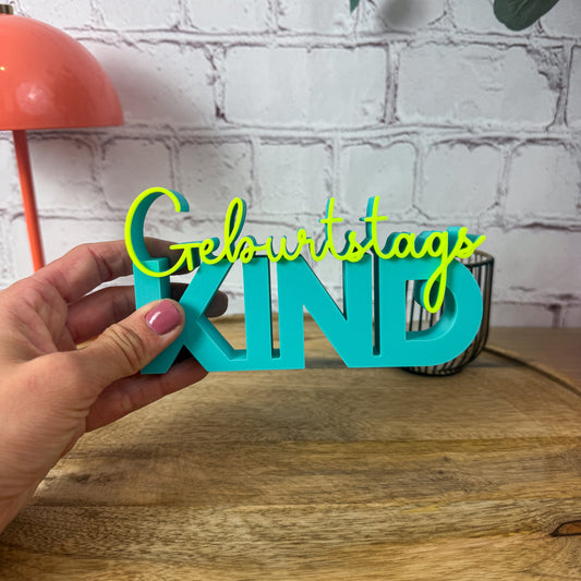 3D Schriftzug Geburtstags Kind