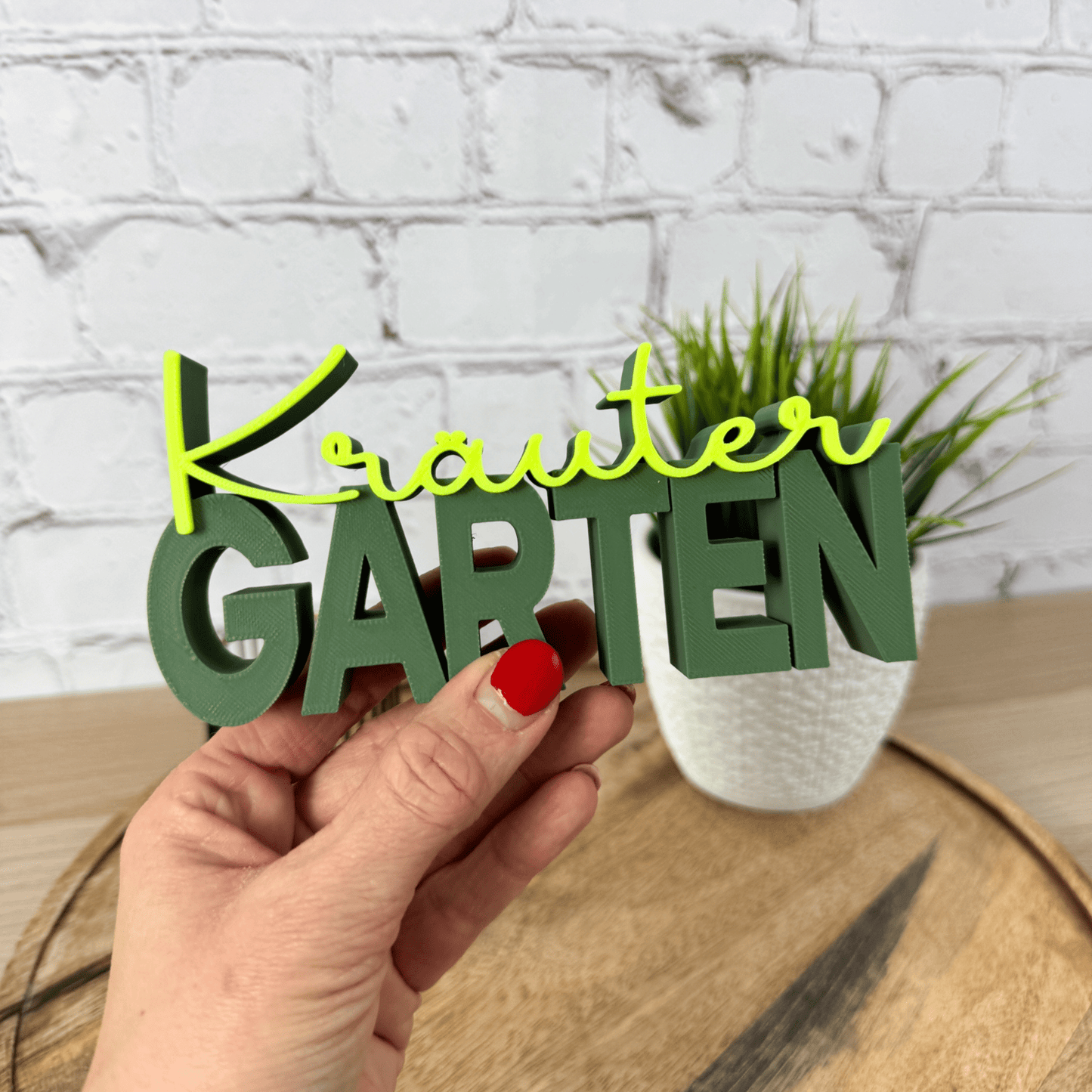 3D Schriftzug Kräuter Garten
