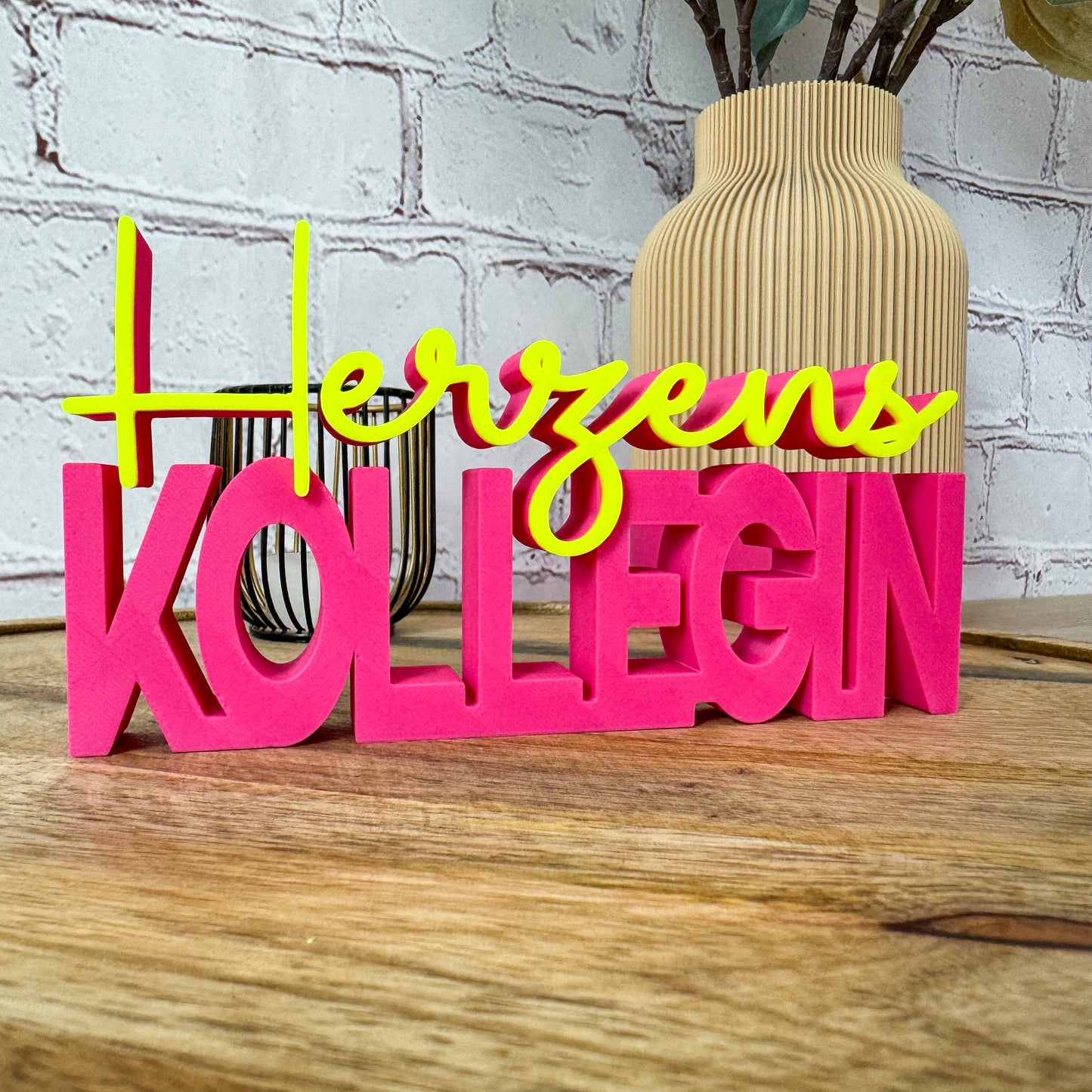 3D Schriftzug Herzens Kollegin