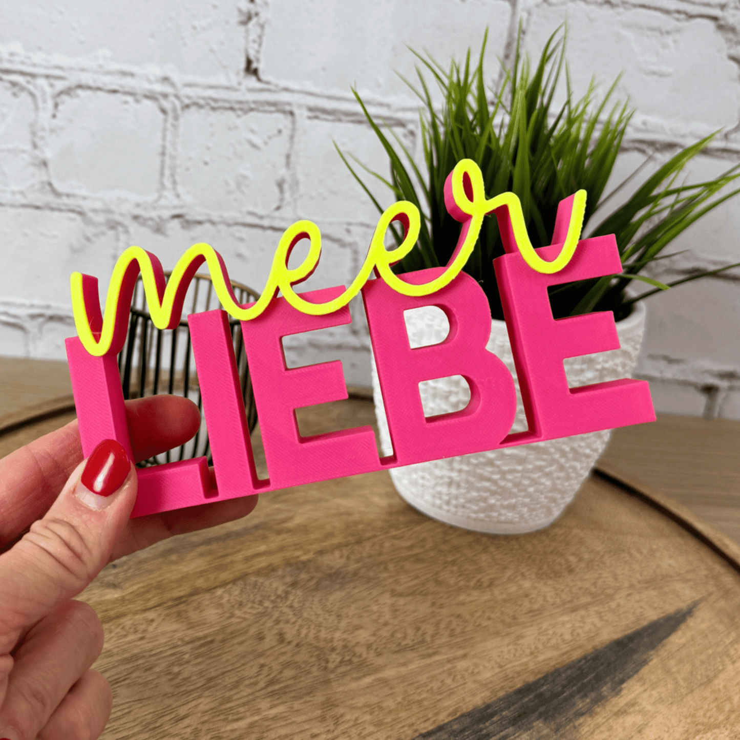 3D Schriftzug meer Liebe