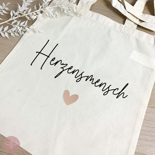 Stofftasche Herzensmensch