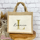 Jutetasche Initiale & Name