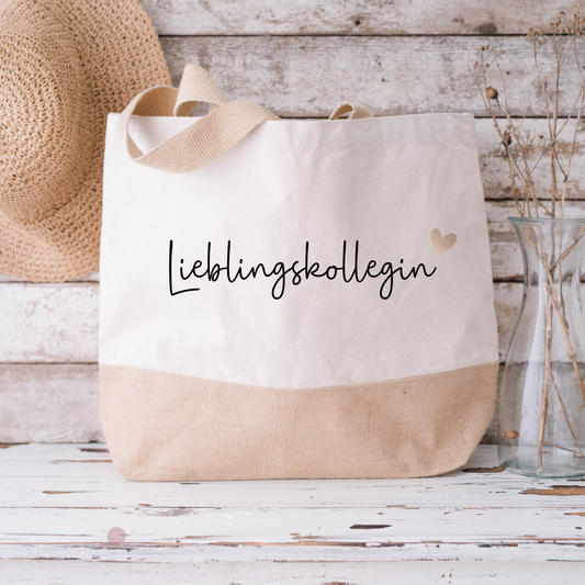 Baumwolljuteshopper Lieblingskollegin