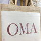 Jutetasche Oma mit Namen