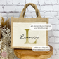 Jutetasche Initiale & Name