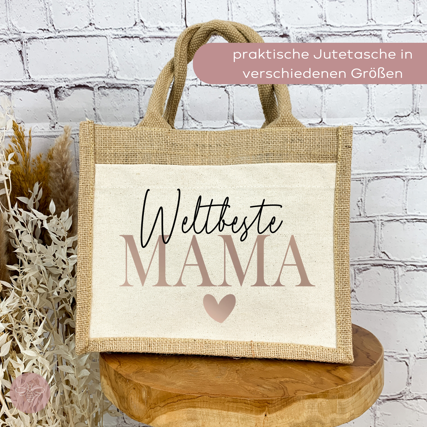 Jutetasche Weltbeste Mama