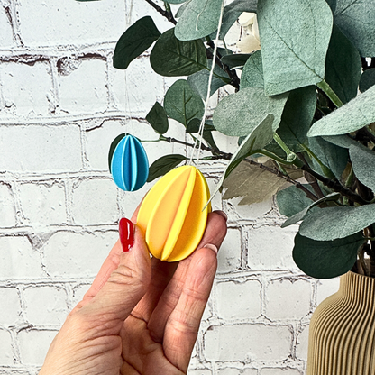 Detailansicht Mini Osterei aus 3D Druck für stilvolle Osterdeko zum Aufhängen