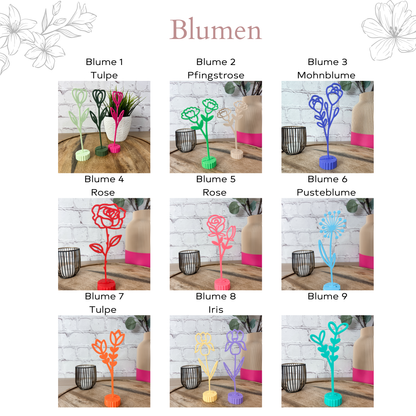 Moderne Blumendeko als 3D Druck