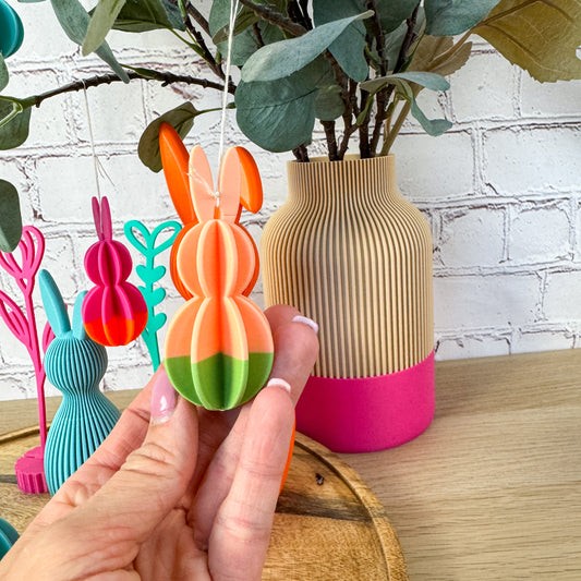 3D Hase zweifarbig zum Aufhängen