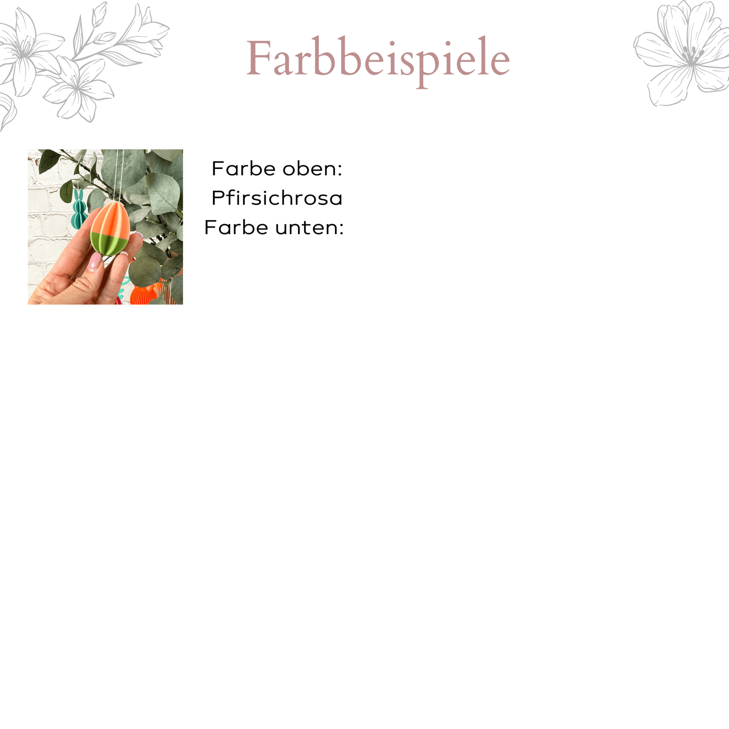 Mini-Osterei zweifarbig zum Aufhängen