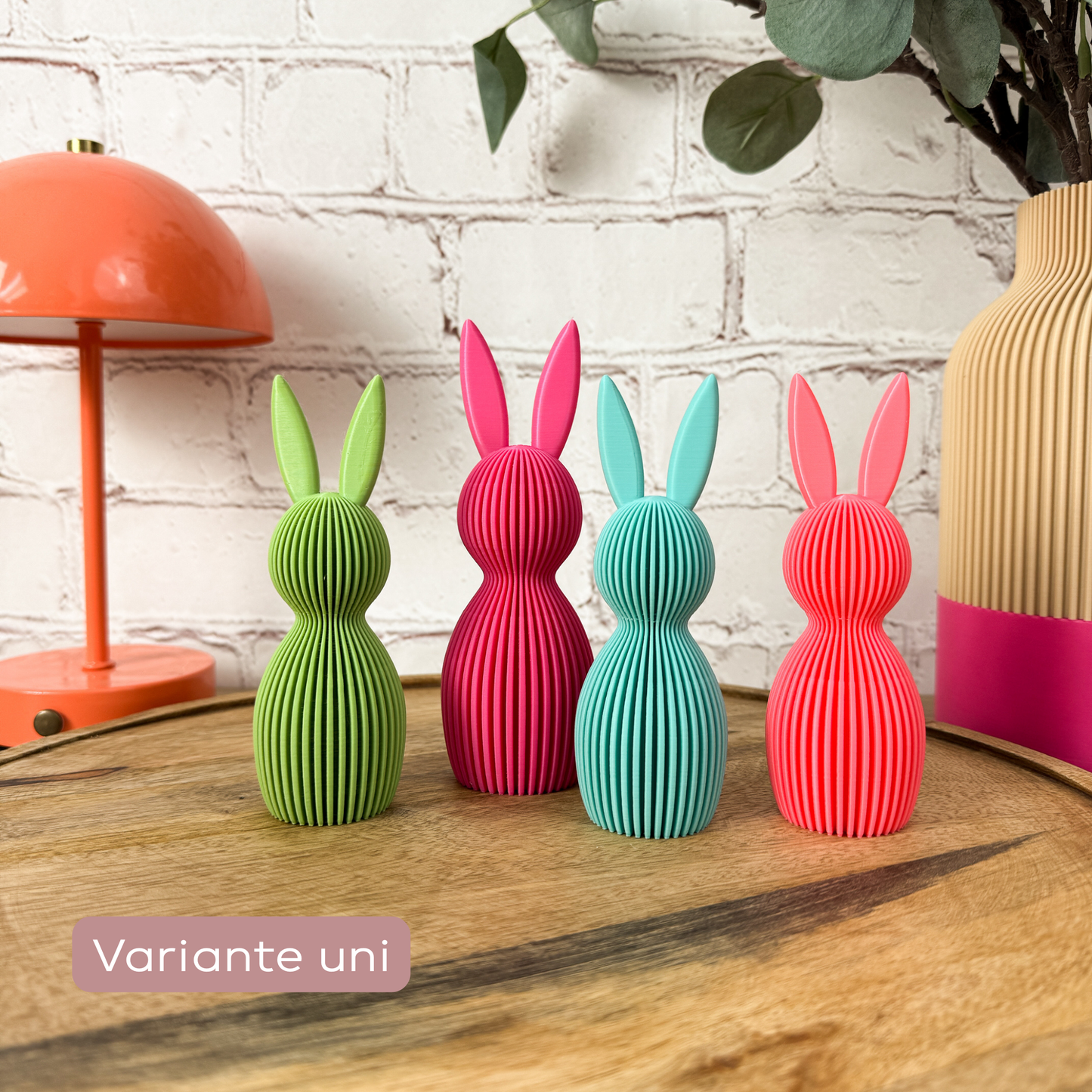 3D Osterhase „Geriffelt“ zweifarbig