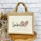 Jutetasche Name & Herz