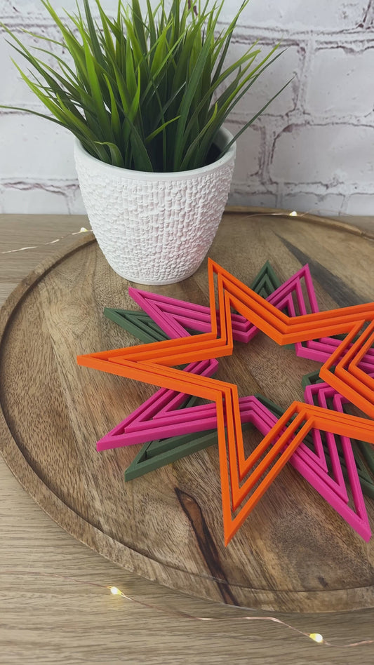 3D Sterne Deko - Weihnachtssterne für den Aventskranz oder dein Zuhause