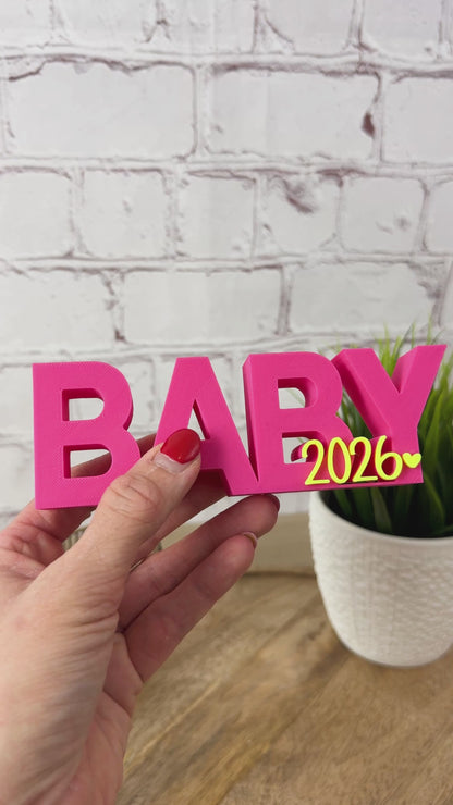 3D Schriftzug Baby 2026