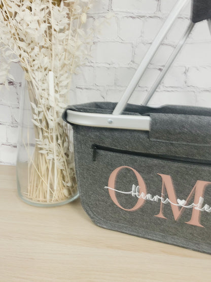 personalisierter Einkaufskorb Oma mit Namen
