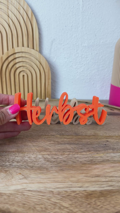 Herbst Schriftzug – 3D Herbstdeko