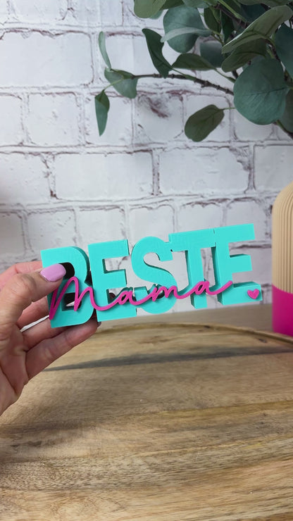 3D Schriftzug beste Mama