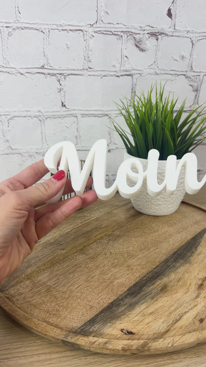 3D Schriftzug Moin - maritimes Geschenk