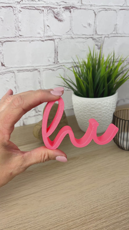 3D Schriftzug hi - minimalisitische Deko für dein Zuhause