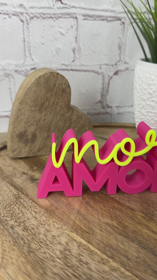 3D Schriftzug more Amore - Valentinstag Deko