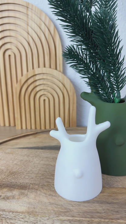 Hirsch Deko Vase, 3D-Vase aus PLA in Wunschfarbe