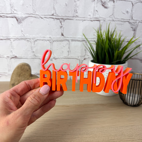 3D Schriftzug happy Birthday Produktvideo, Geschenkidee zum Geburtstag