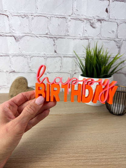 3D Schriftzug happy Birthday Produktvideo, Geschenkidee zum Geburtstag