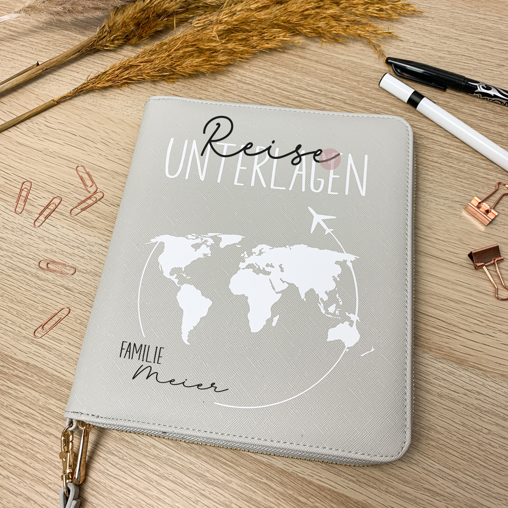 Reiseunterlagen Organizer personalisiert · Familie ✈️
