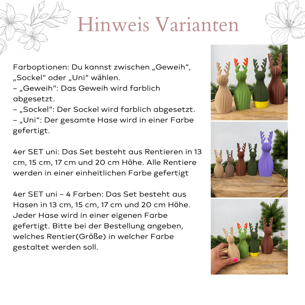 Rentier Deko Weihnachten - Weihnachtsdeko für dein Zuhause