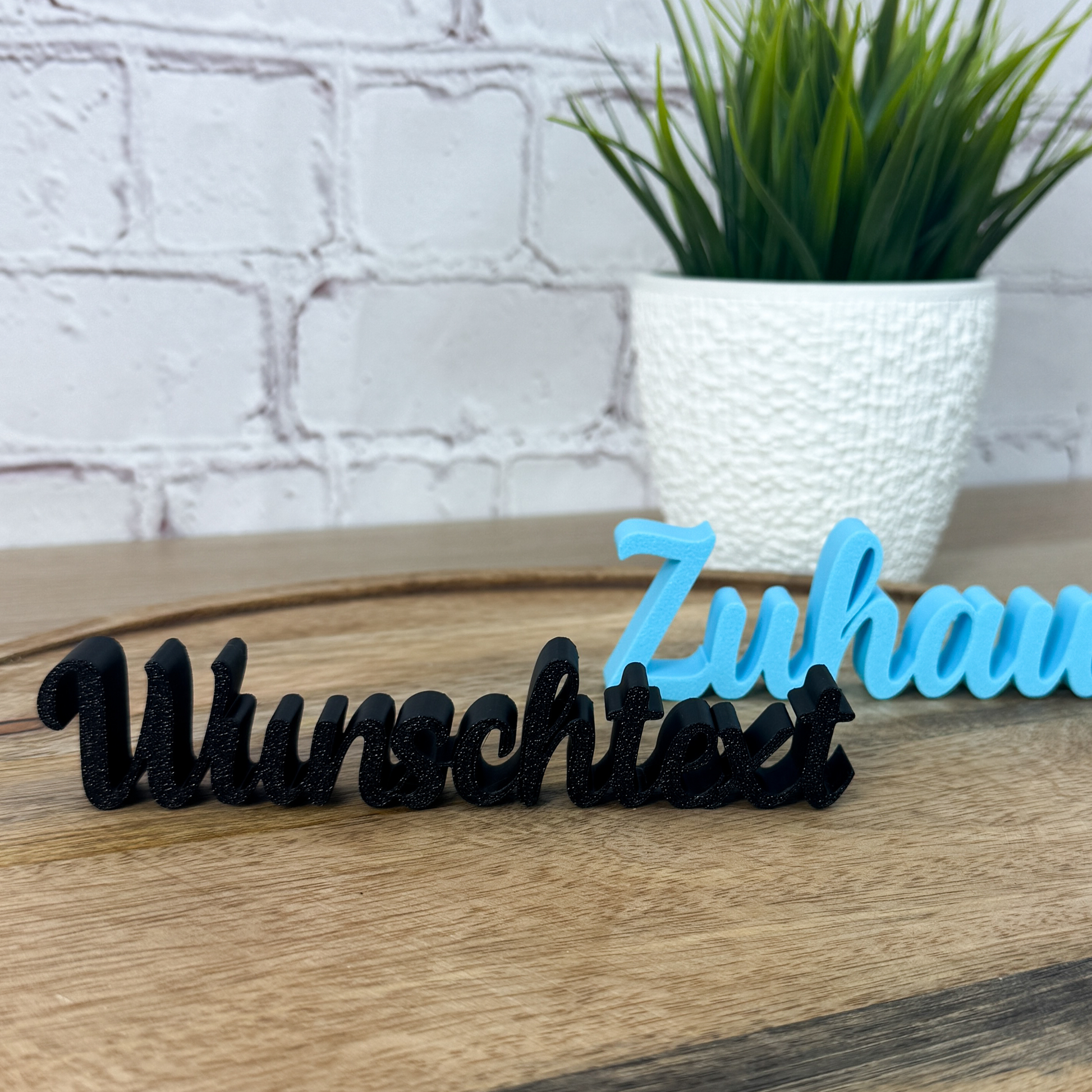 3D Schriftzug „Zuhause“ in Hellblau aus PLA, personalisiert und liebevolles Geschenk zu Einzug oder Geburtstag