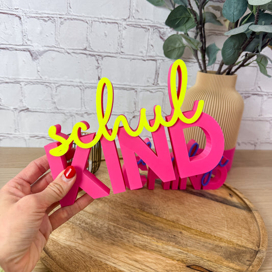 3D Schriftzug Schulkind