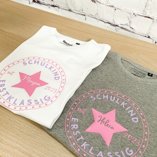 Kindershirt Schulkind Stern