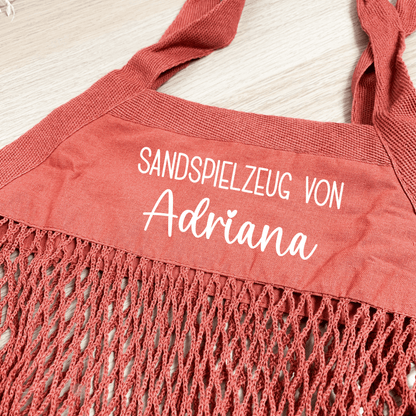 Netztasche Sandspielzug mit Name