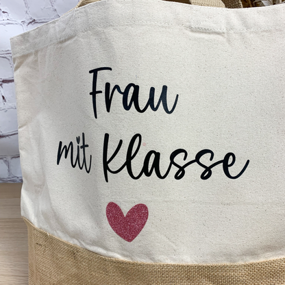 Shopper Tasche Frau mit Klasse - Abschiedsgeschenk für die Lehrerin